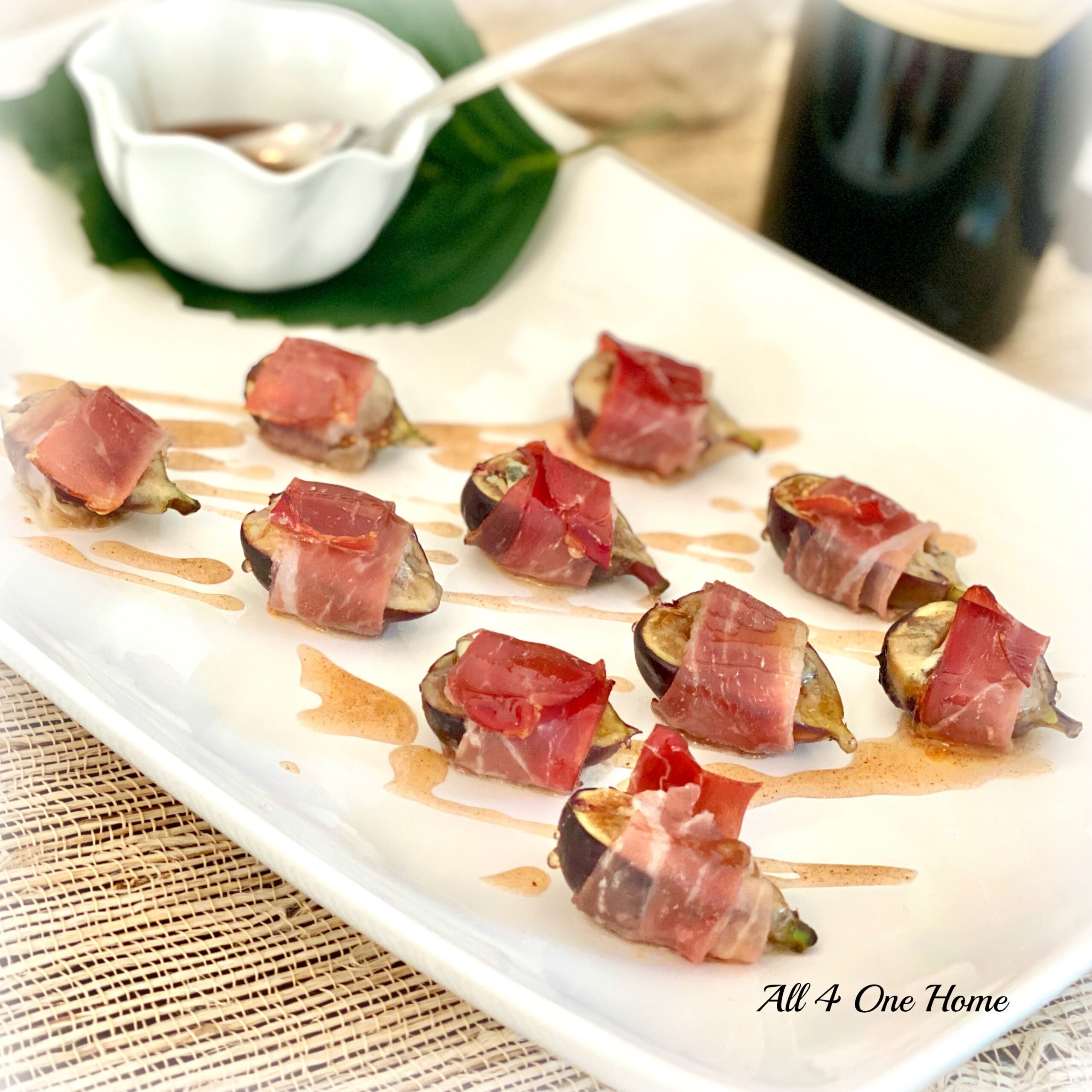 Prosciutto Wrapped Figs, Stuffed with Blue Cheese & Pumpkin Spice Honey