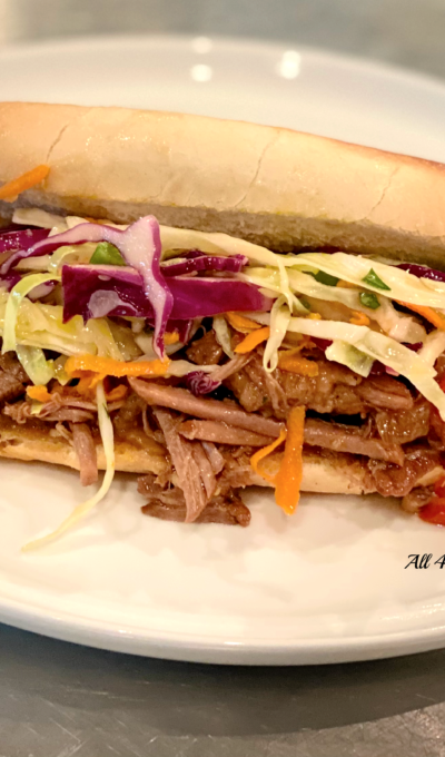 Pulled Beef Brisket Sandwiches with Coleslaw
